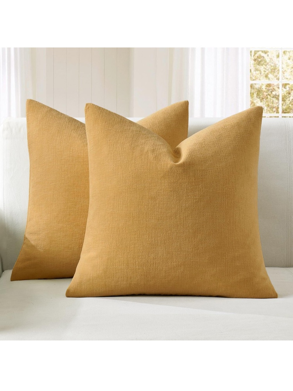 Miulee Chenille Throw Pillow Covers, 20x20, Apricot Brown. 639/bb8-1:v